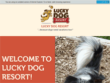 Tablet Screenshot of luckydogresort.com
